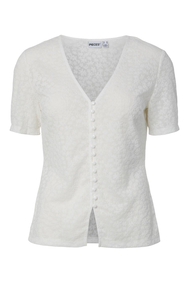 Pieces - Pcbaisy Ss Cardigan - 5016876 Cloud Dancer