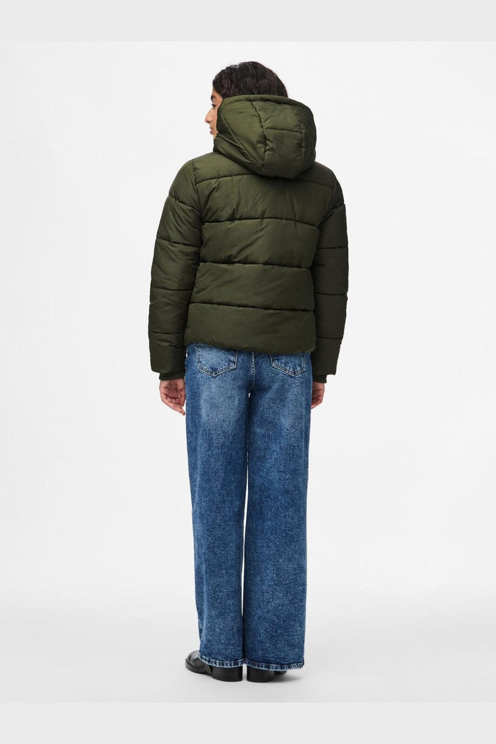 Pieces - Pcbee New Short Puffer Jacket - 4634267 Forest Night