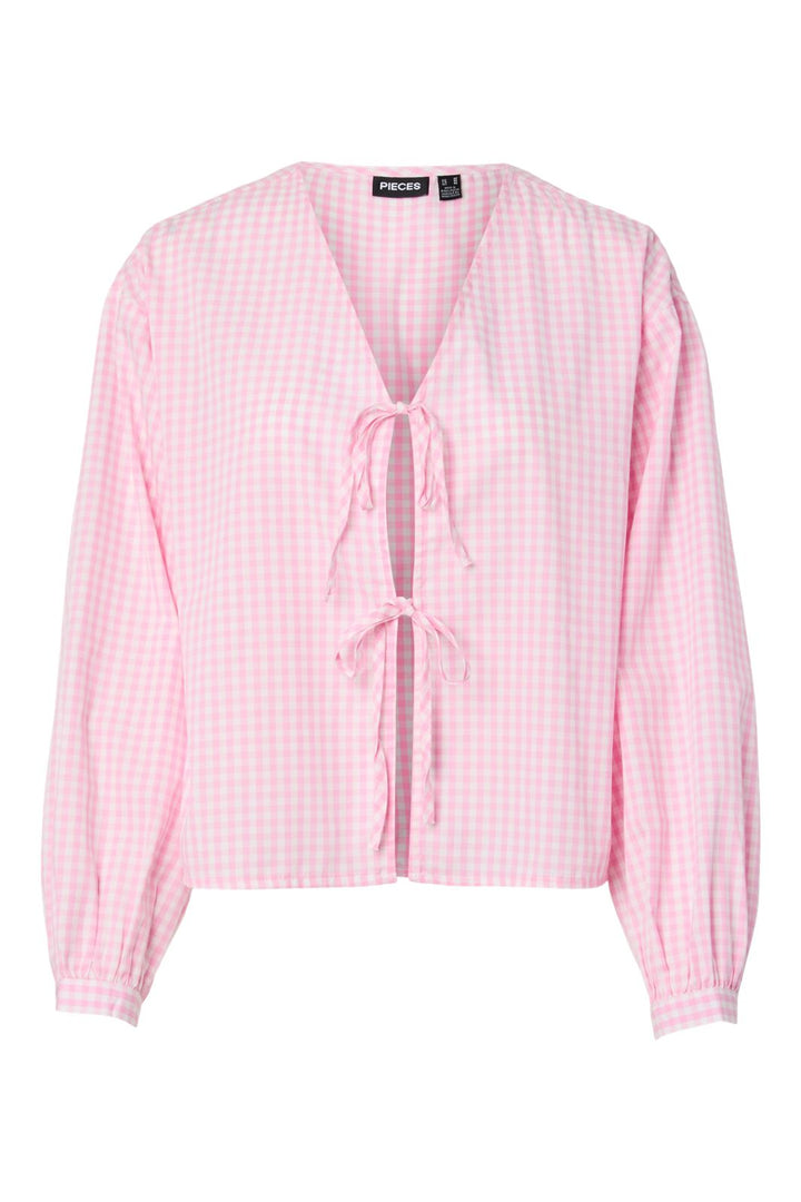 Pieces - Pcbibby Ls Binding Top - 5008819 Prism Pink Cloud Dancer