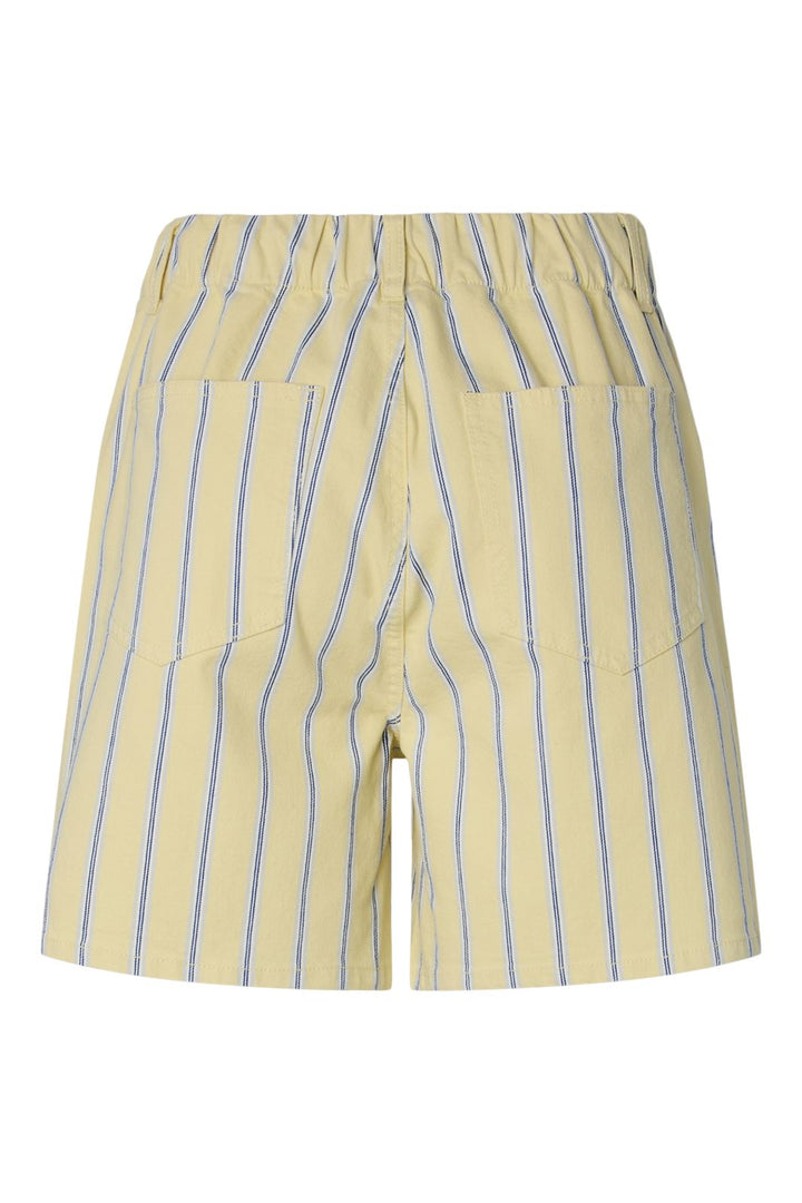 Pieces - Pcbillo Tie Denim Shorts - 4972573 French Vanilla Cloud Dancer & Beaucoup Blue & Oyster Mushrooms
