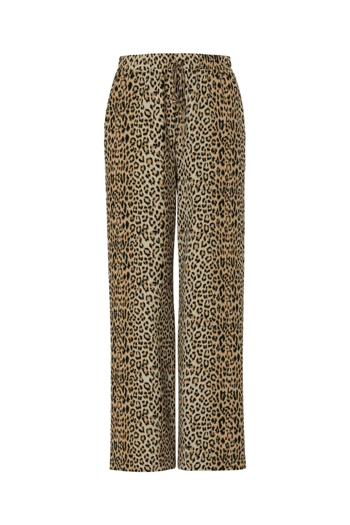 Pieces - Pcbosella Printed Wide Pants - 5024998 Natural Leo