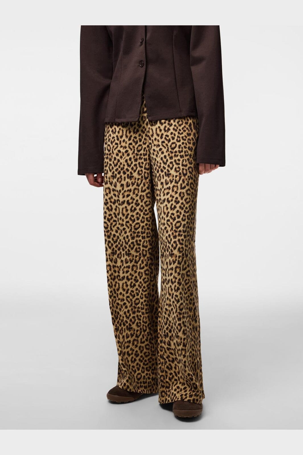 Pieces - Pcbosella Printed Wide Pants - 5024998 Natural Leo
