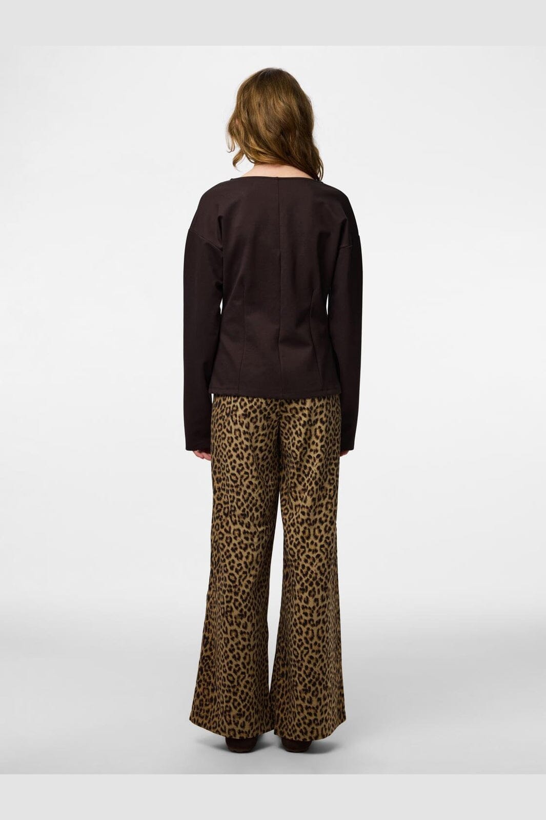 Pieces - Pcbosella Printed Wide Pants - 5024998 Natural Leo