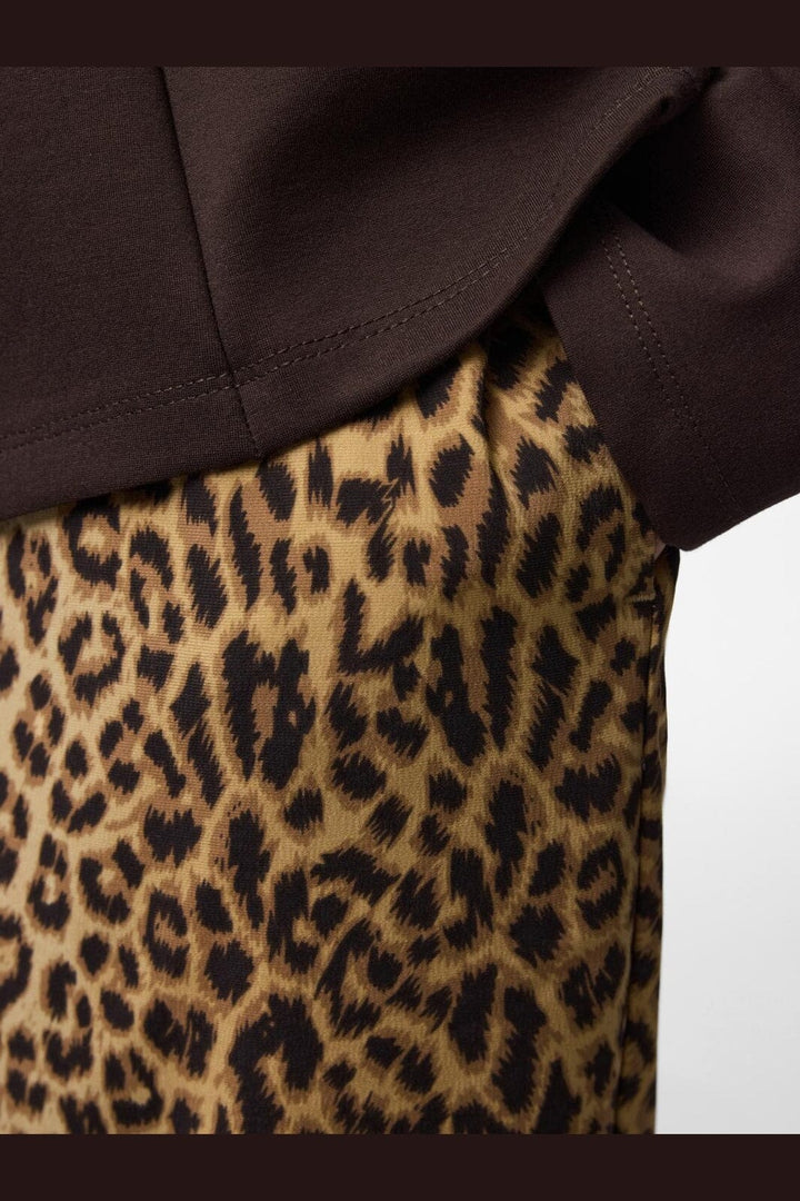 Pieces - Pcbosella Printed Wide Pants - 5024998 Natural Leo