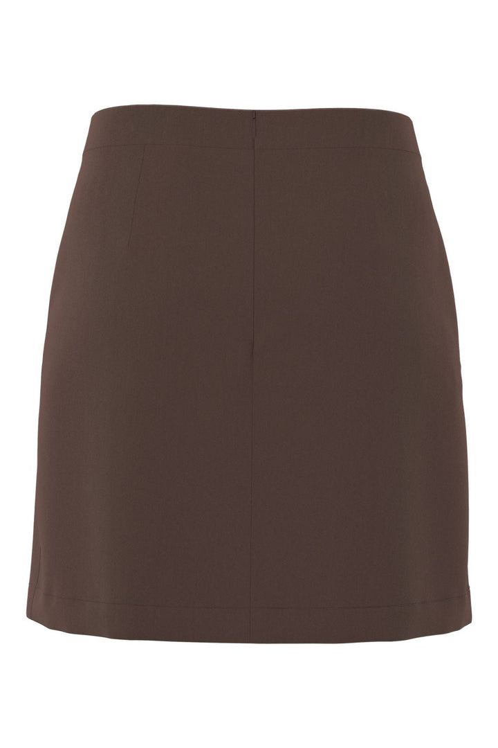 Pieces - Pcbozzy Slit Skirt - 5101986 Hot Fudge