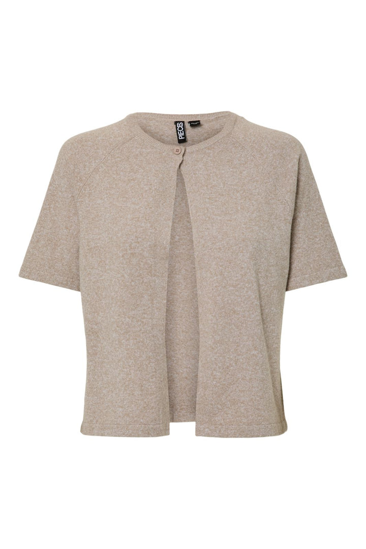 Pieces - Pcbree Ss O-Neck Knit Cardigan - 4790739 Crockery Melange