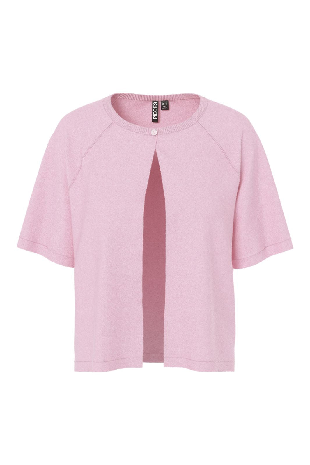 Pieces - Pcbree Ss O-Neck Knit Cardigan - 4940935 Roseate Spoonbill Melange