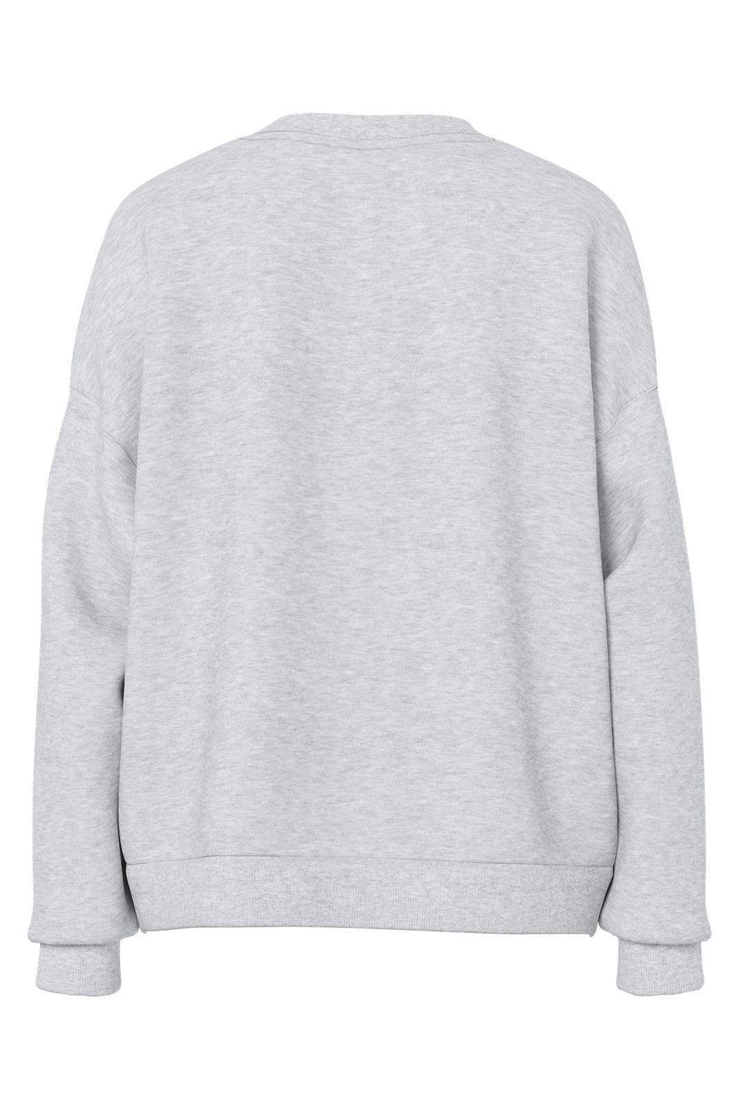 Pieces - Pcchilli Ls Loose Fit Sweat Top - 5102379 Light Grey Melange