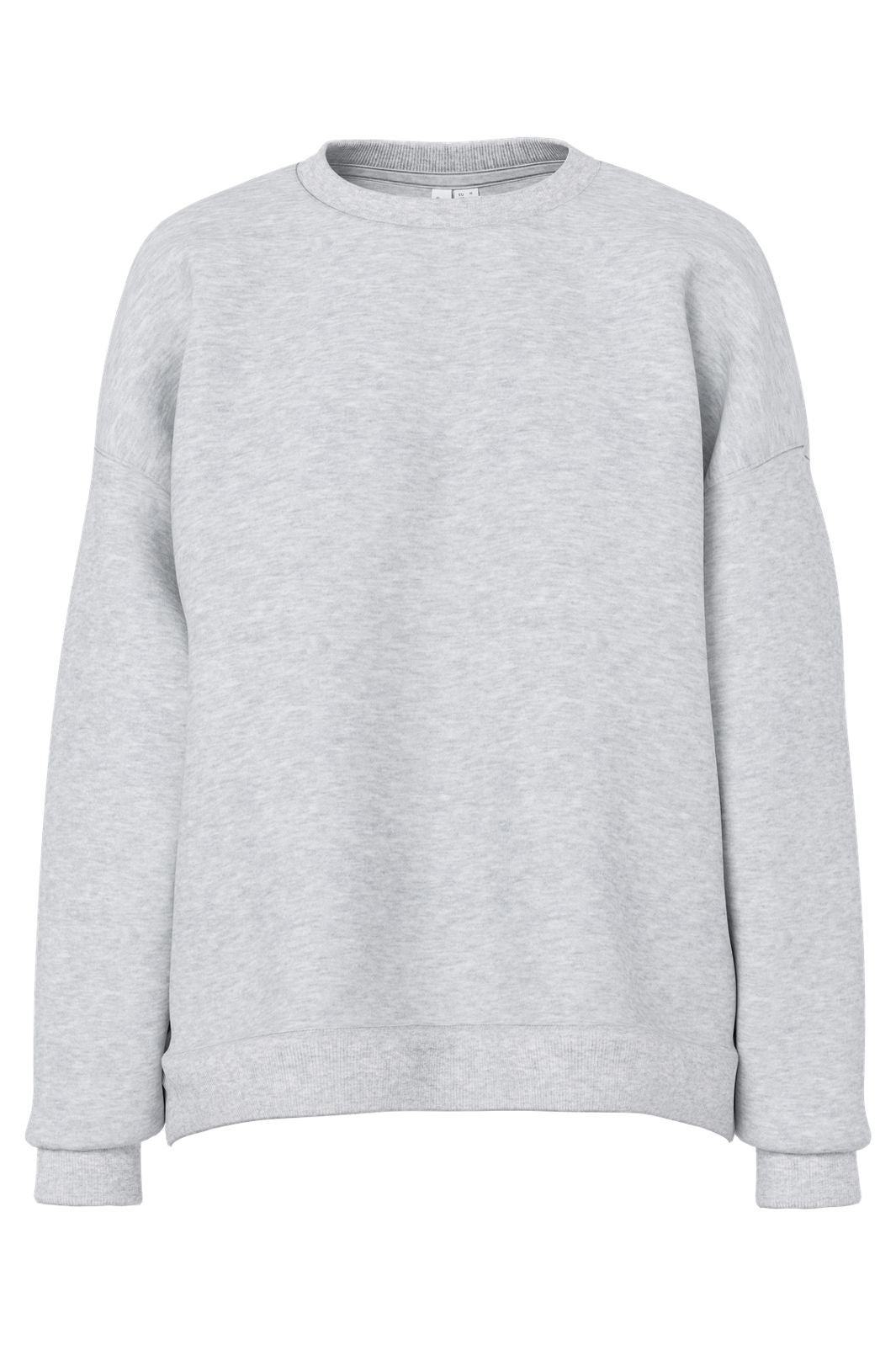 Pieces - Pcchilli Ls Loose Fit Sweat Top - 5102379 Light Grey Melange