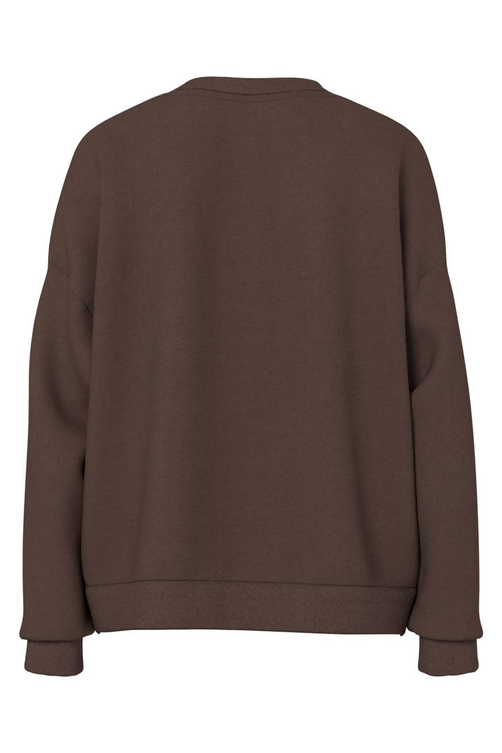 Pieces - Pcchilli Ls Loose Fit Sweat Top - 5102387 Hot Fudge
