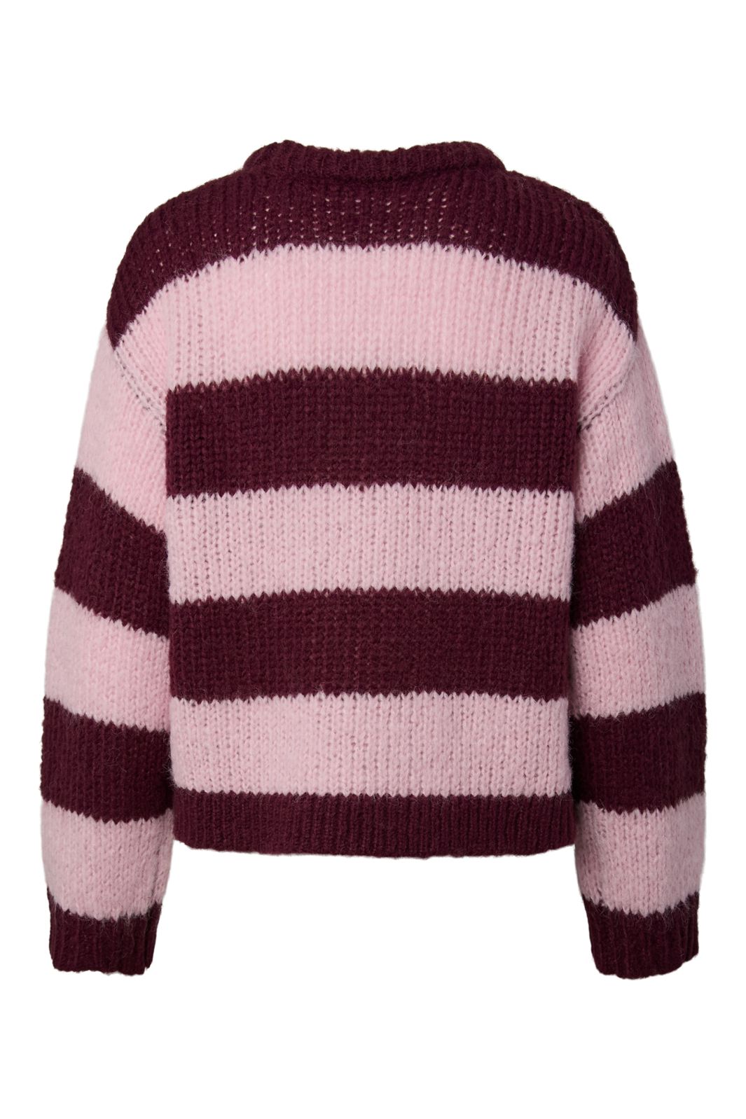 Pieces - Pcdorthea Ls Chunky Knit - 5104861 Winetasting Roseate Spoonbill