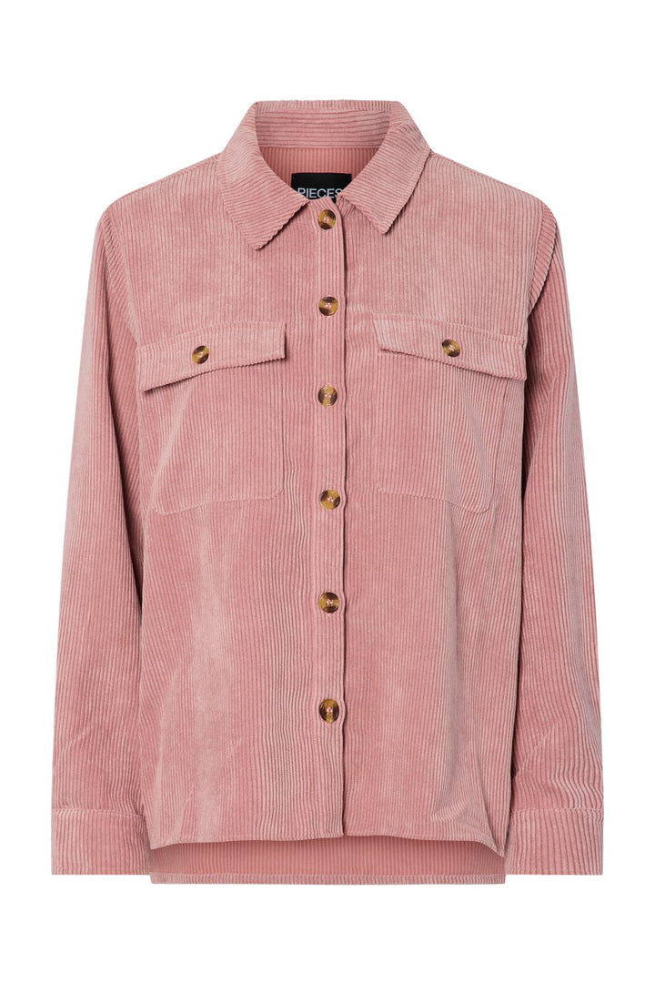 Pieces - Pceffi Ls Corduroy Shirt - 3415168 Ash Rose