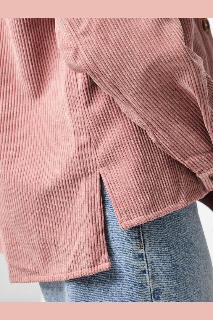 Pieces - Pceffi Ls Corduroy Shirt - 3415168 Ash Rose