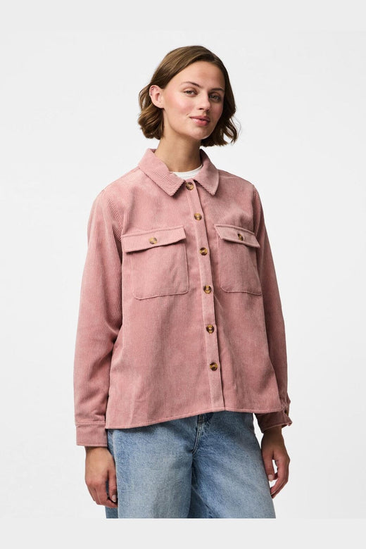 Pieces - Pceffi Ls Corduroy Shirt - 3415168 Ash Rose