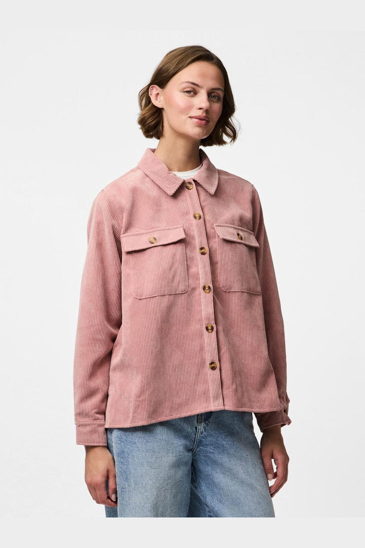 Pieces - Pceffi Ls Corduroy Shirt - 3415168 Ash Rose