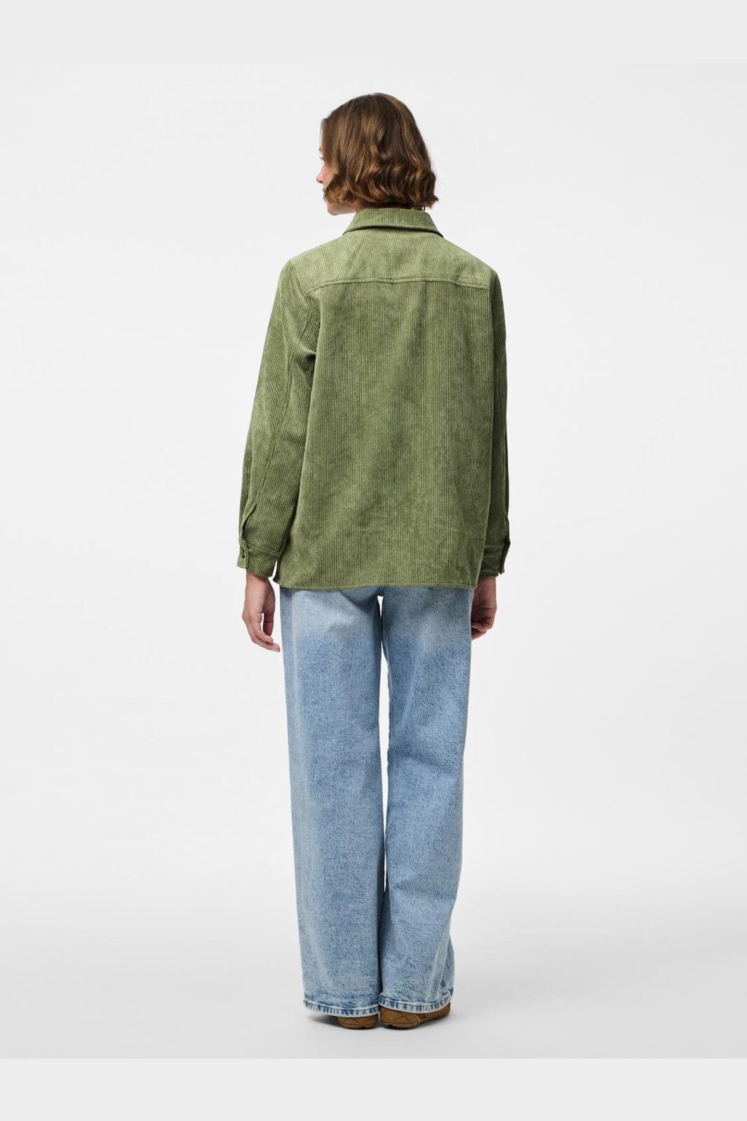 Pieces - Pceffi Ls Corduroy Shirt - 3969495 Olivine