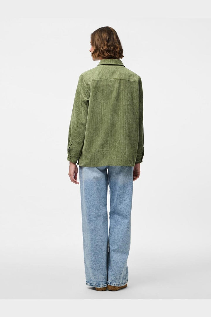 Pieces - Pceffi Ls Corduroy Shirt - 3969495 Olivine