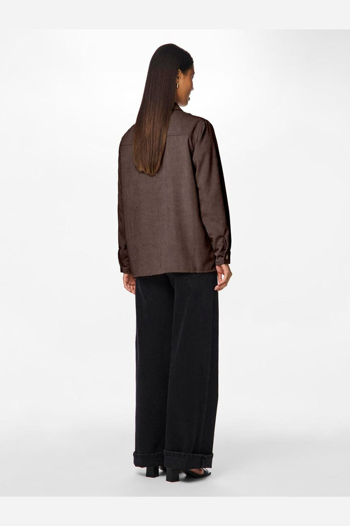 Pieces - Pceffi Ls Corduroy Shirt - 4988237 Hot Fudge