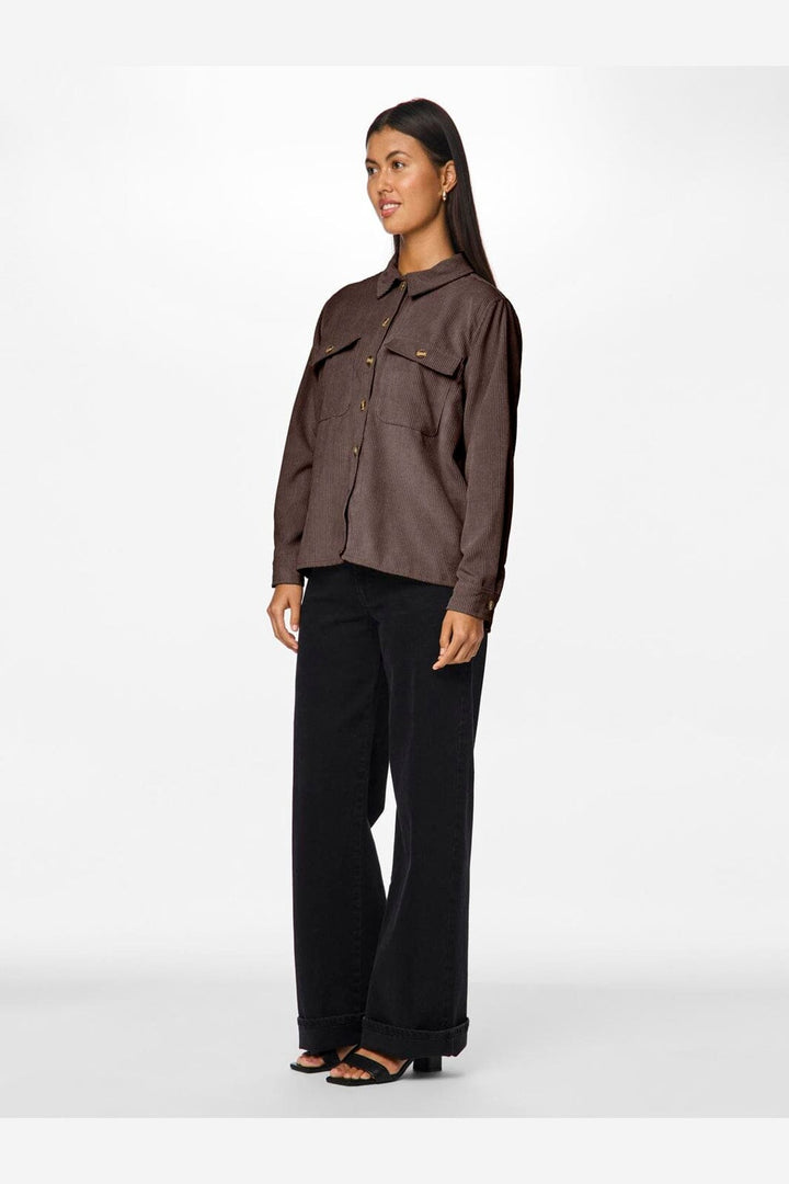 Pieces - Pceffi Ls Corduroy Shirt - 4988237 Hot Fudge