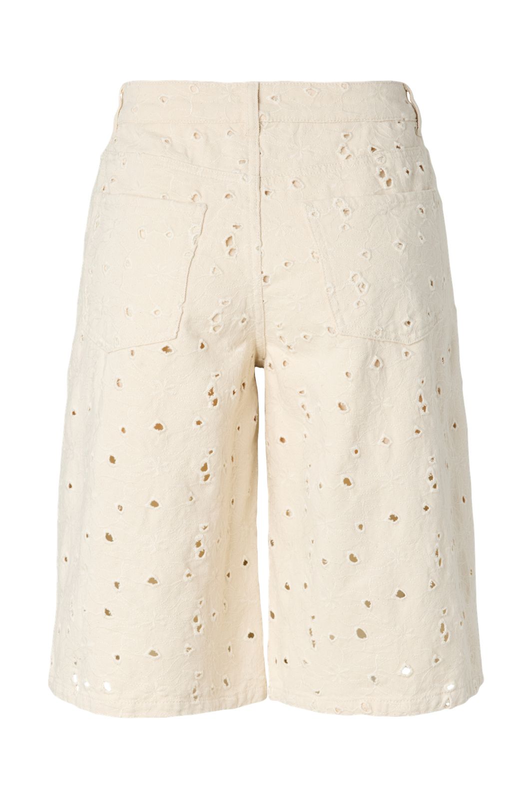 Pieces - Pcella Jorts - 5106585 Ecru Embroidery