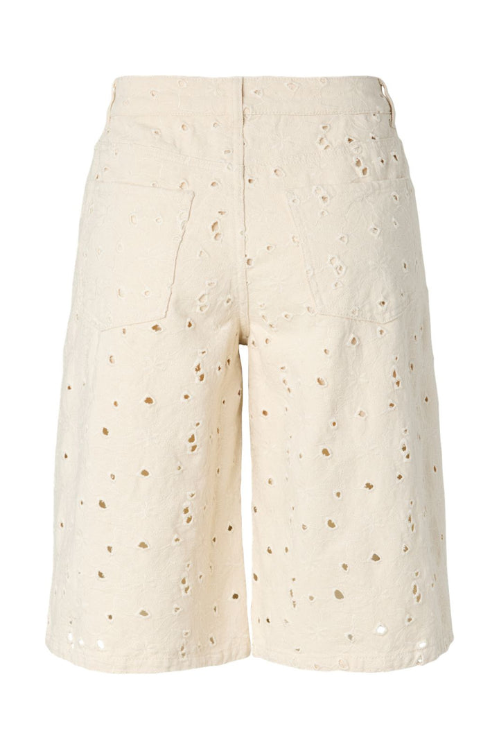 Pieces - Pcella Jorts - 5106585 Ecru Embroidery