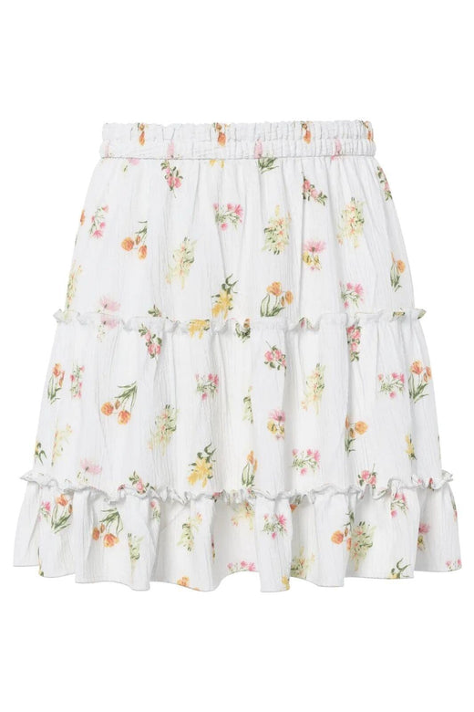 Pieces - Pcemma Short Skirt - 4904179 Bright White Flower Nederdele 