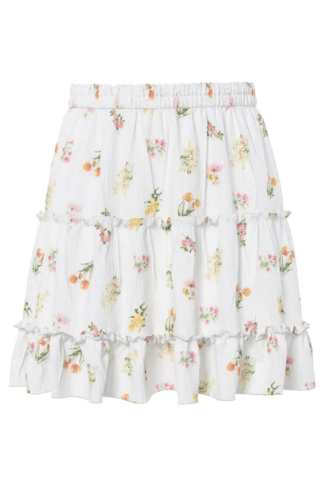Pieces - Pcemma Short Skirt - 4904179 Bright White Flower Nederdele 