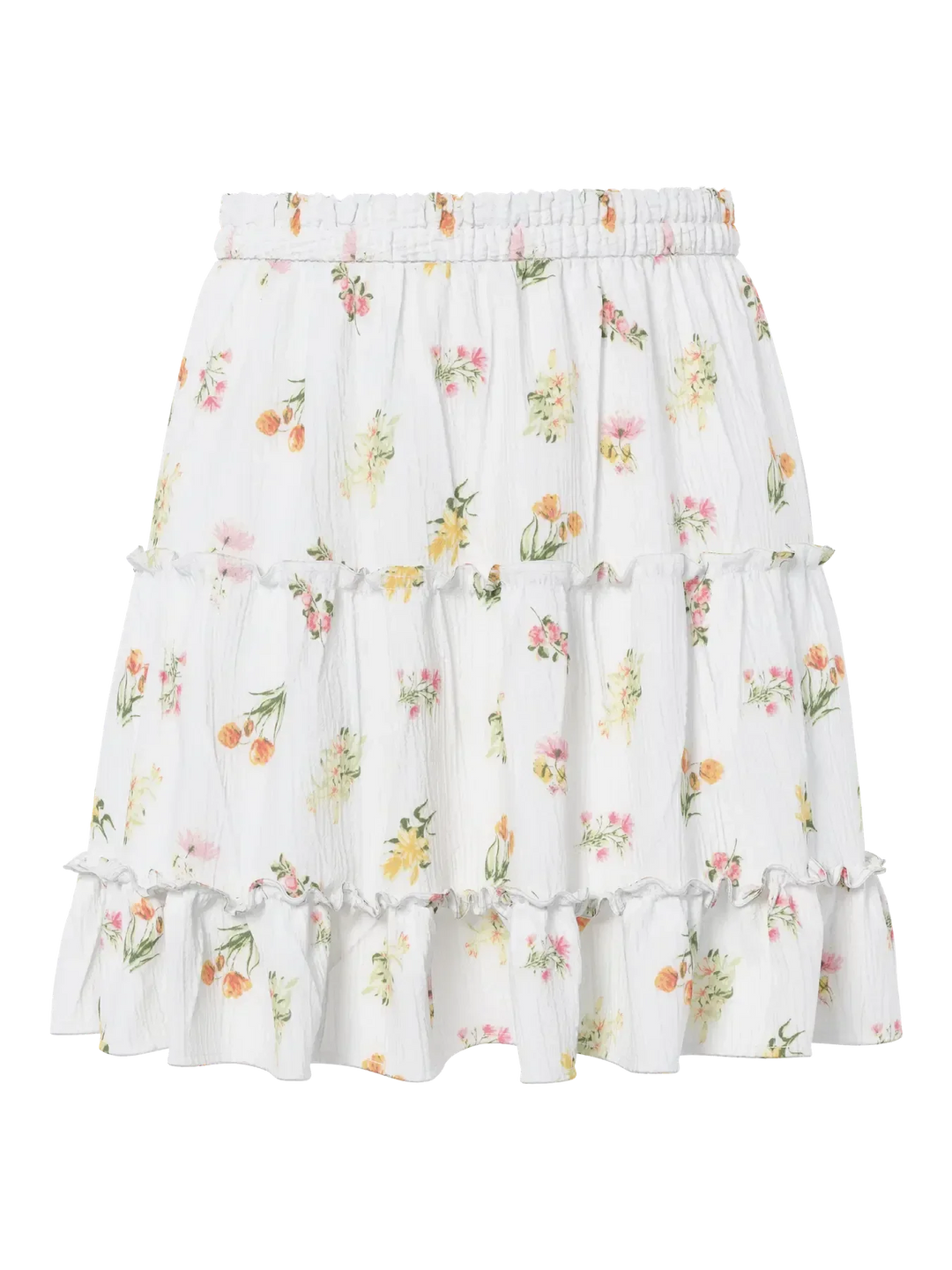 Pieces - Pcemma Short Skirt - 4904179 Bright White Flower Nederdele 