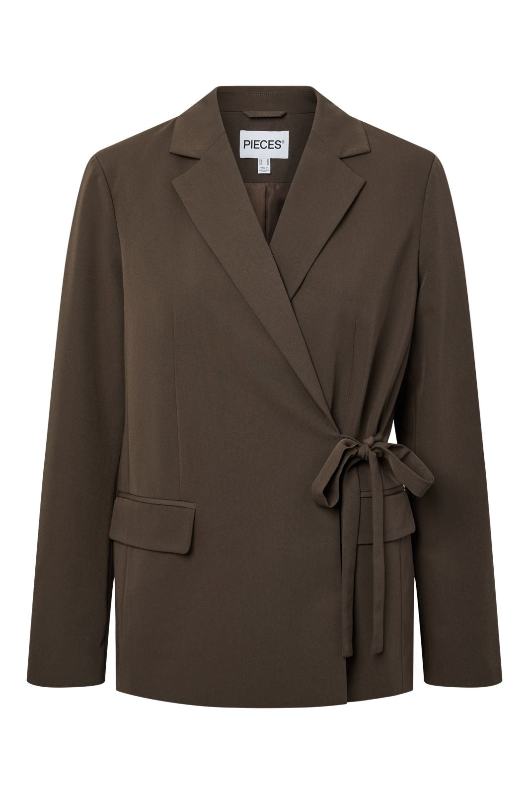 Pieces - Pcemy Blazer W. Tie Detail - 5134697 Turkish Coffee