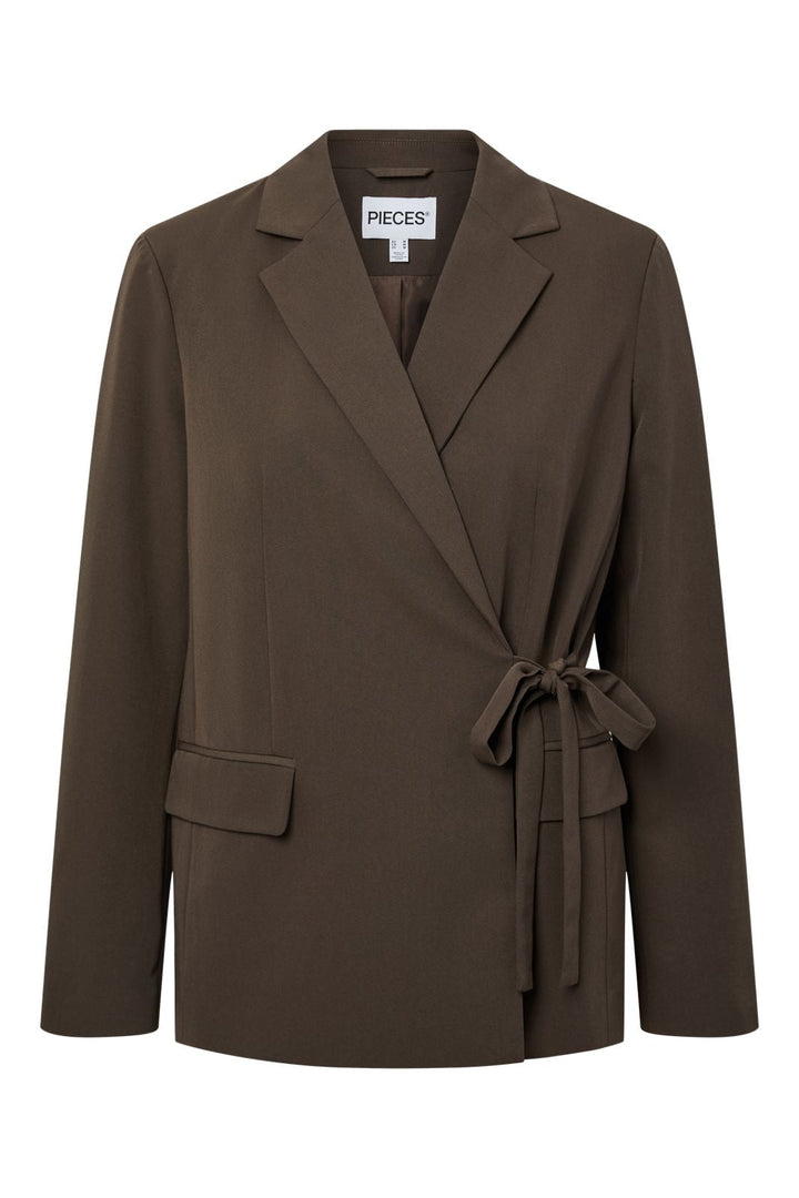 Pieces - Pcemy Blazer W. Tie Detail - 5134697 Turkish Coffee