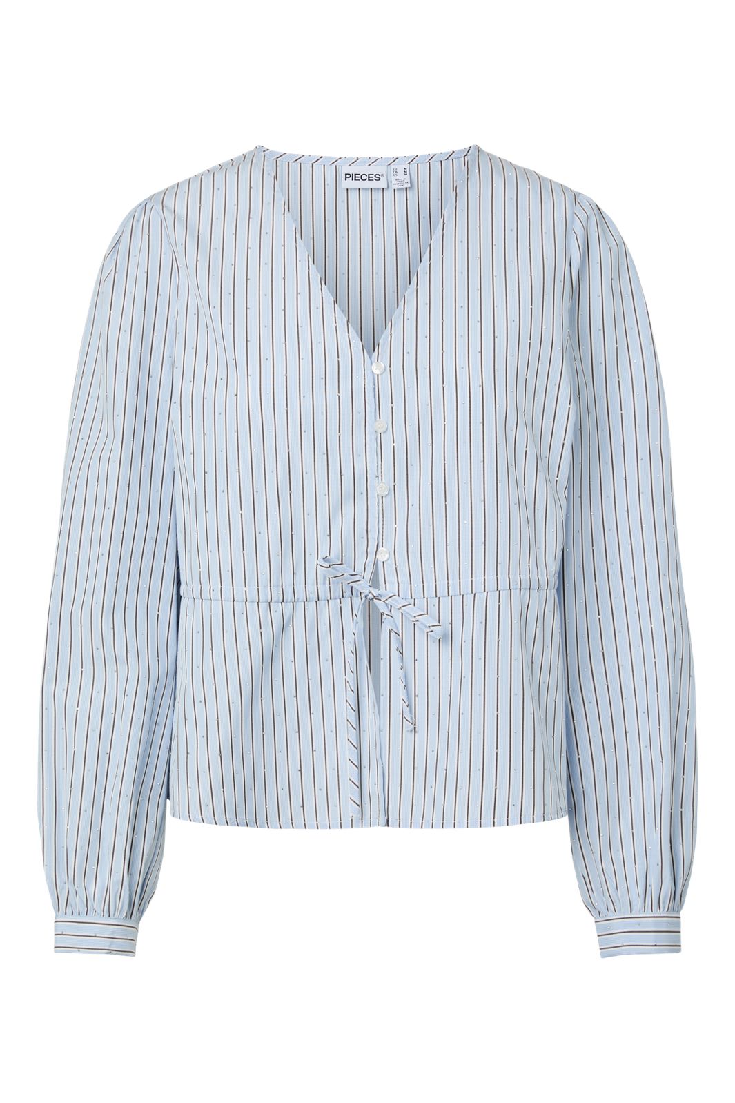 Pieces - Pceverson L/S Top - 5103417 Brunnera Blue Plum Perfect/Cloud Dancer