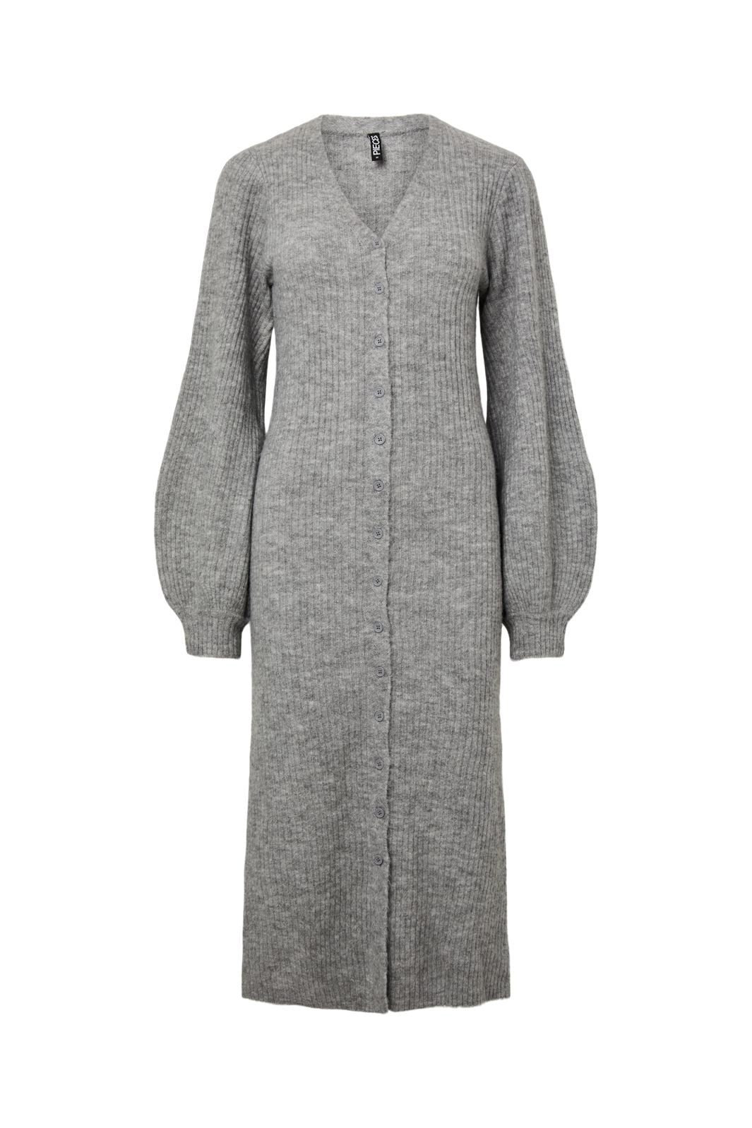Pieces - Pcfaly Ls Knit Dress - 5120263 Light Grey Melange