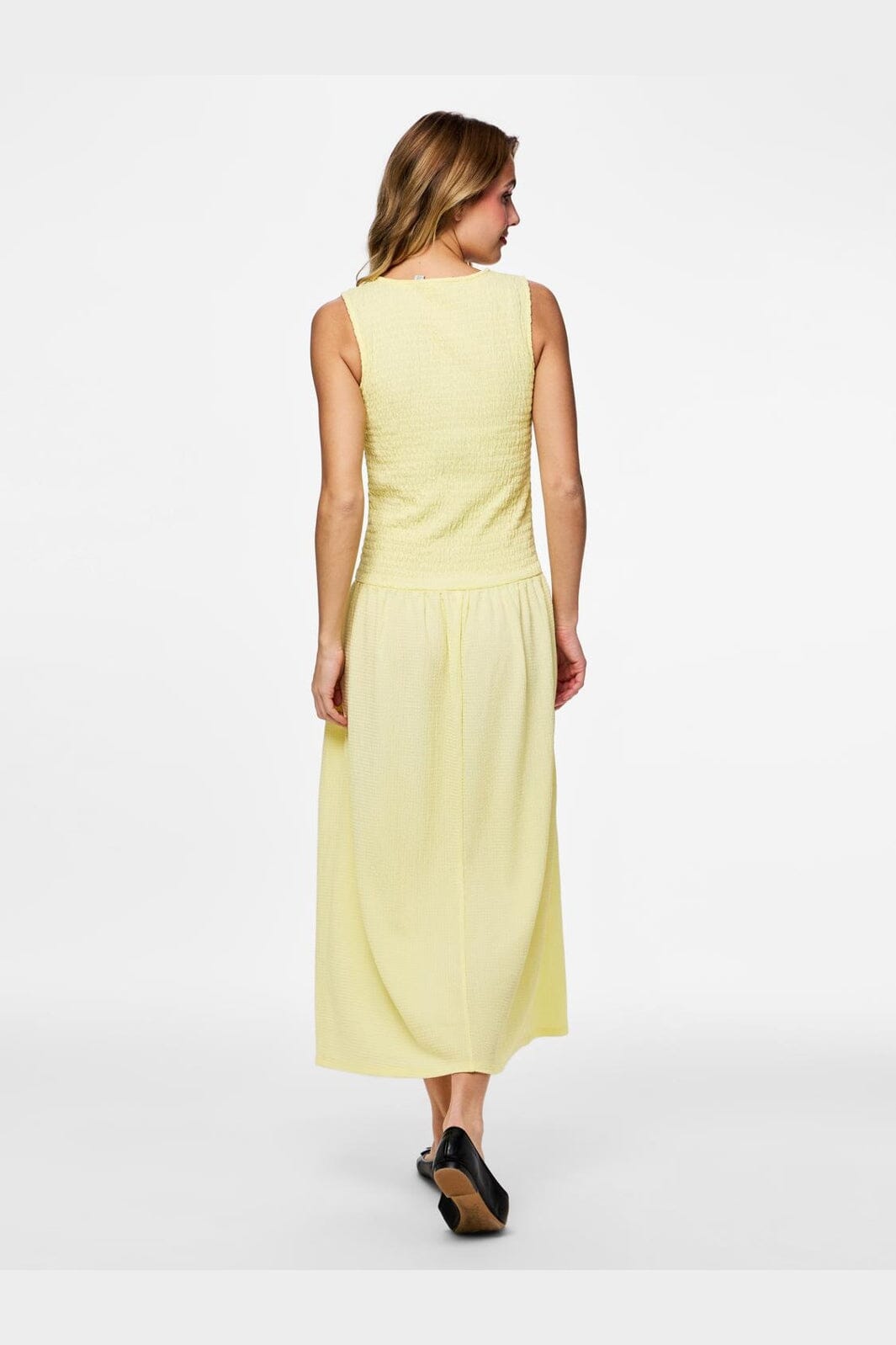 Pieces - Pcfess Sl Smock Dress - 5016369 French Vanilla