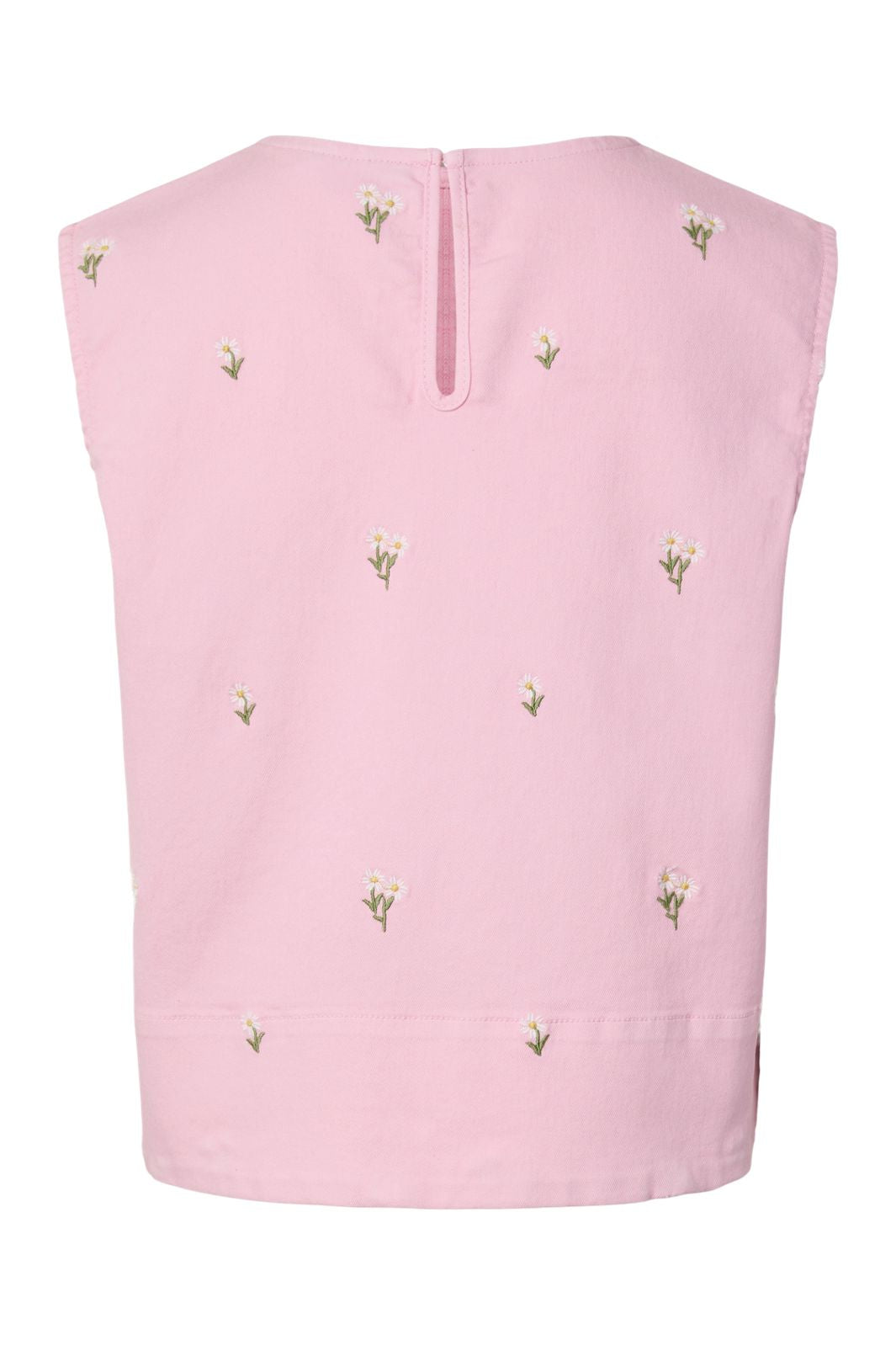 Pieces - Pcflora Sl Emb Top - 5124692 Roseate Spoonbill Yellow Flower Ebroidery
