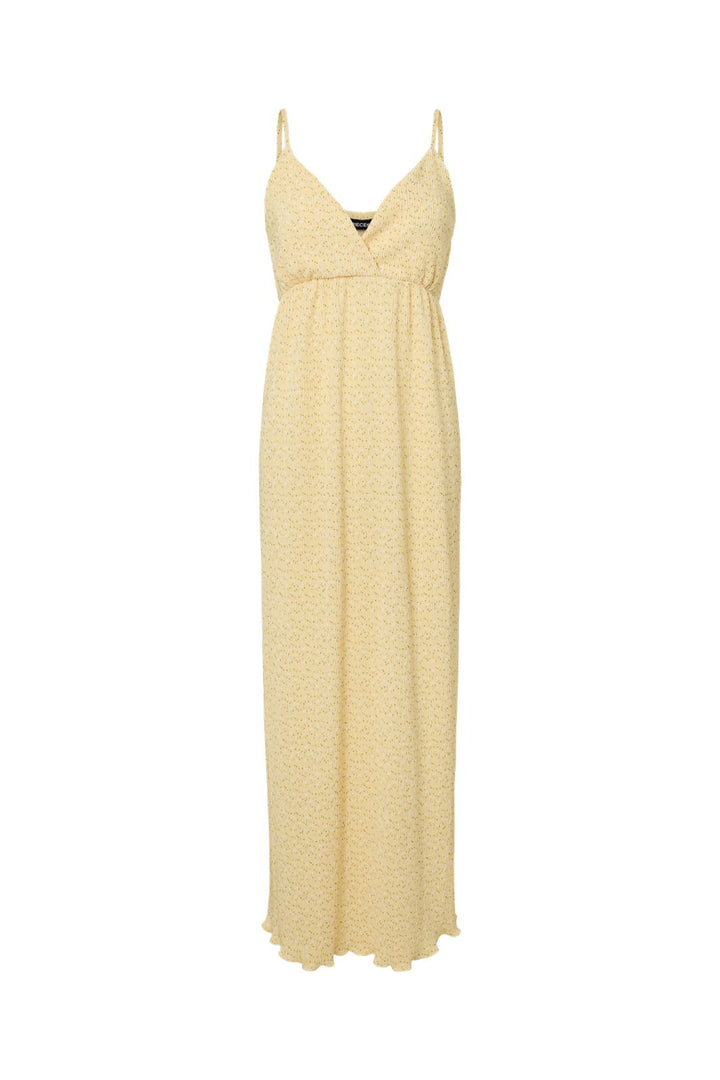 Pieces - Pcflora Sl Strap Dress Msa - 4963662 French Vanilla Small White Flowers