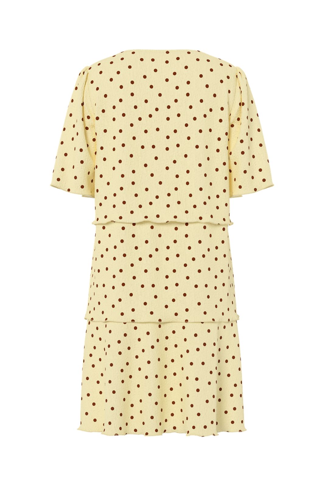 Pieces - Pcflora Ss Layering Dress - 5082812 French Vanilla Dots