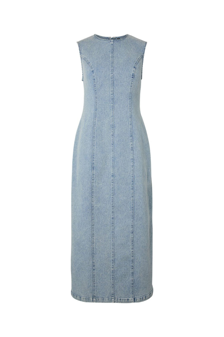Pieces - Pcfranna Sl Long Dress - 5154380 Light Blue Denim