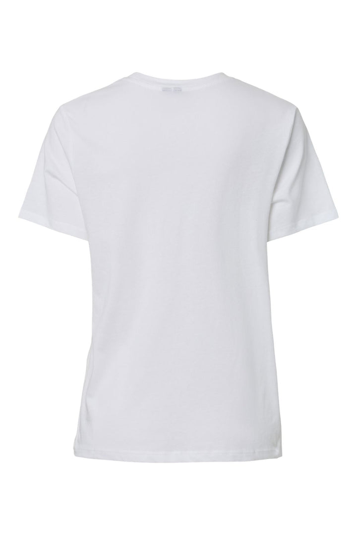 Pieces - Pcgak Ss Embroidery T-Shirt - 4988734 Bright White Every Single Moment