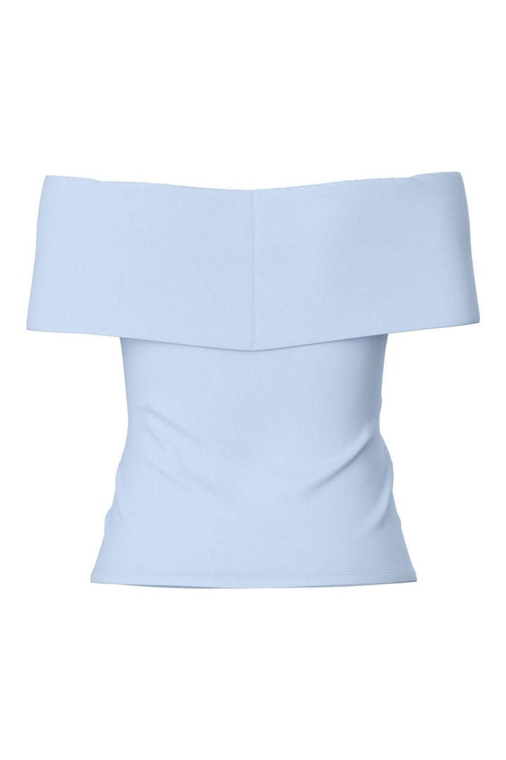 Pieces - Pcgeorgina Ss Off Shoulder Top - 5185870 Cashmere Blue