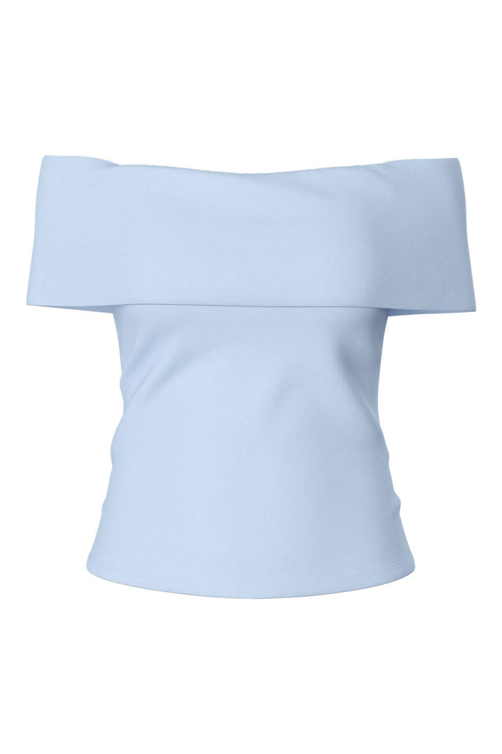 Pieces - Pcgeorgina Ss Off Shoulder Top - 5185870 Cashmere Blue