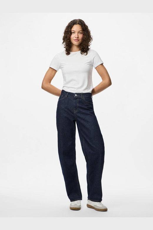 Pieces - Pcgrace Barrel Jeans - 5039576 Dark Blue Denim Rinse