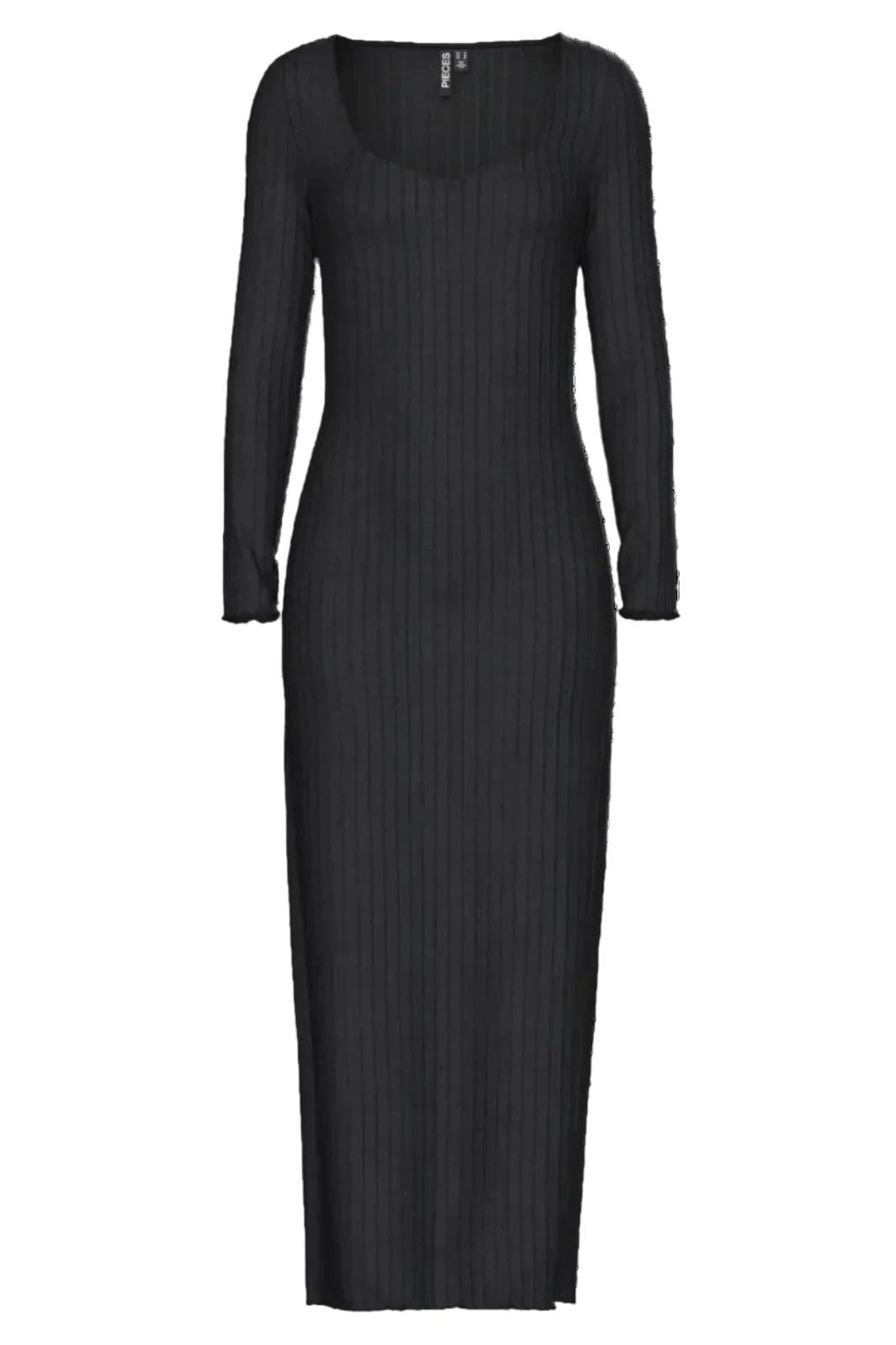 Pieces - Pciris Ls Ankle Dress - 4655874 Black Kjoler 