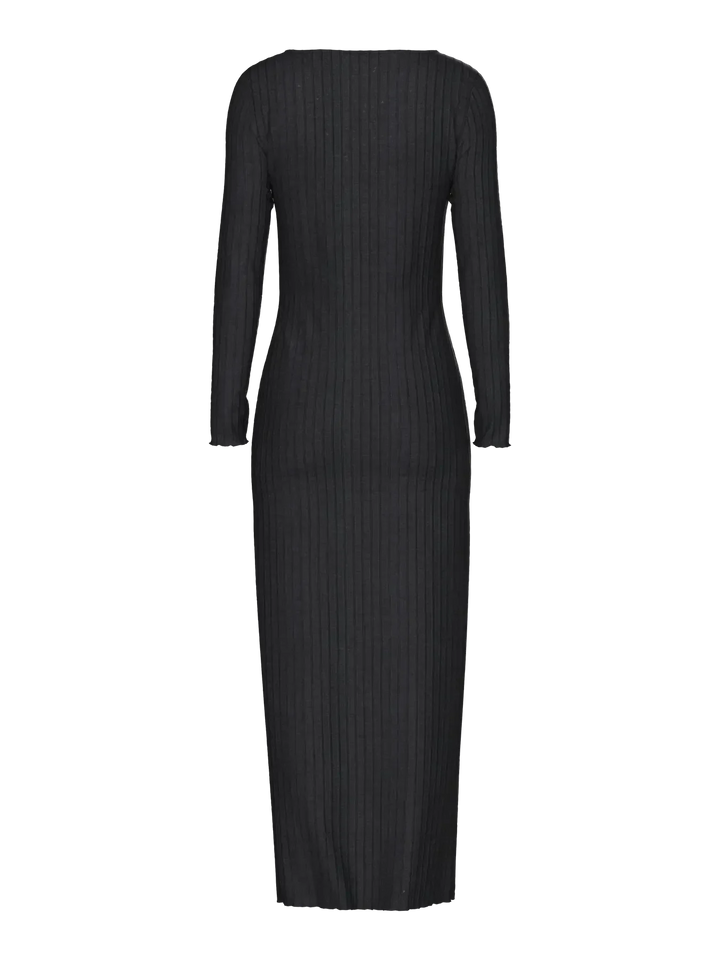 Pieces - Pciris Ls Ankle Dress - 4655874 Black Kjoler 