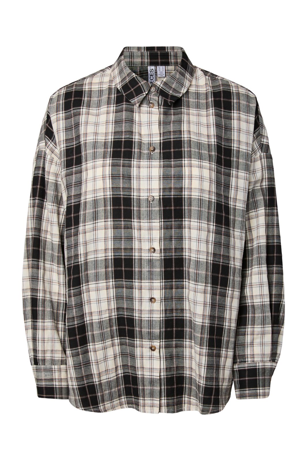 Pieces - Pcjane Ls Oz Shirt - 5162483 Hot Fudge Birch
