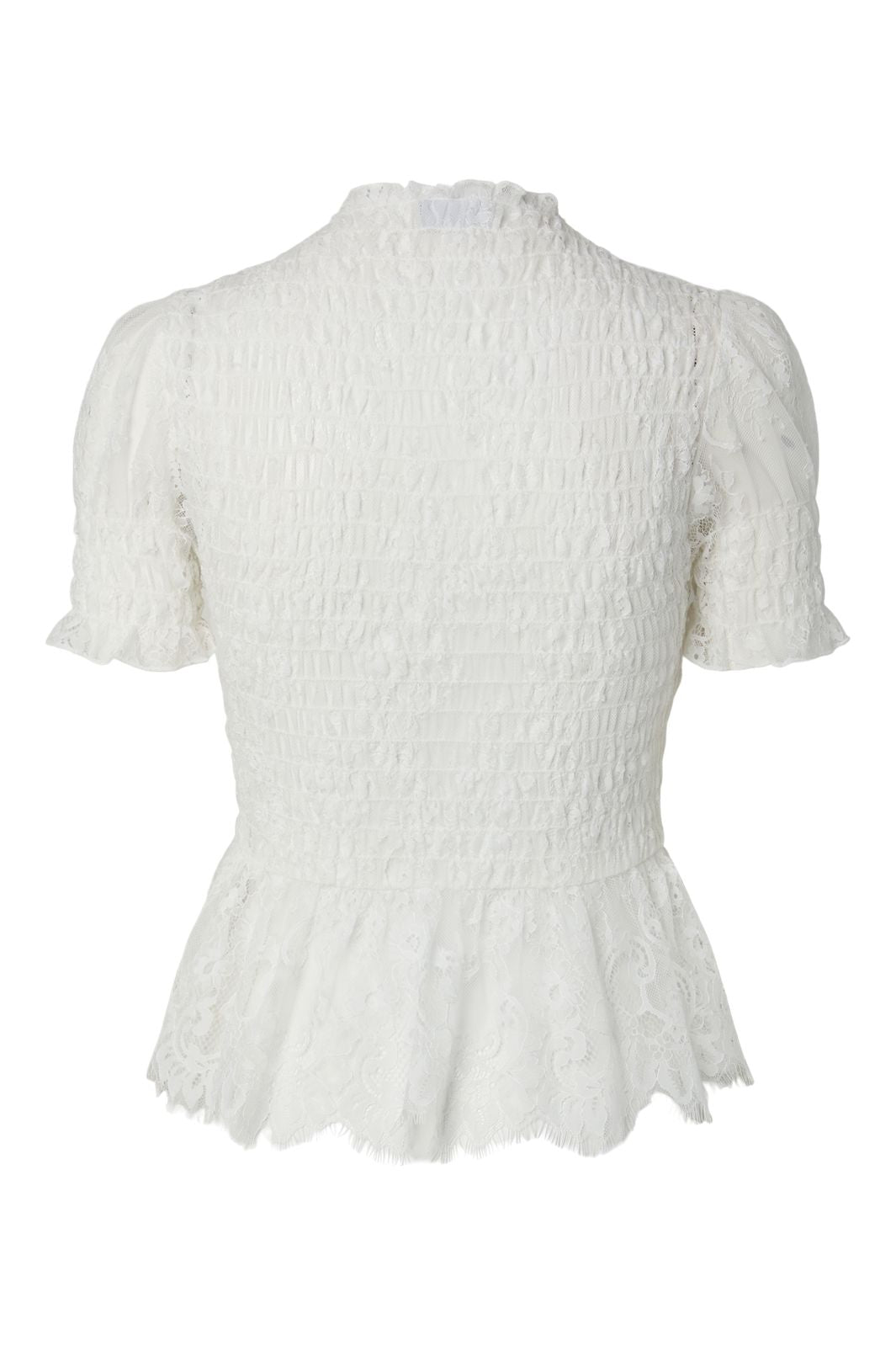 Pieces - Pcjilly Ss Lace Top - 5200991 Bright White