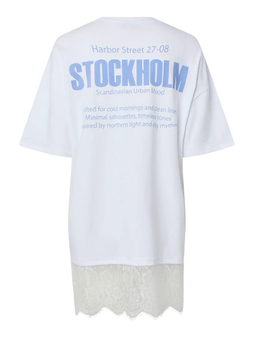 Pieces - Pcjoda Ss Oversized Tee - 5197990 Bright White Stockholm T-shirts 