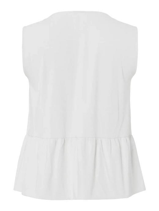 Pieces - Pcjolly Sl Tie Top - 4904304 Bright White Toppe 
