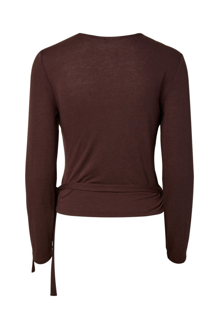 Pieces - Pcjuliane Roya Ls 2 In 1 Top - 5185465 Hot Fudge