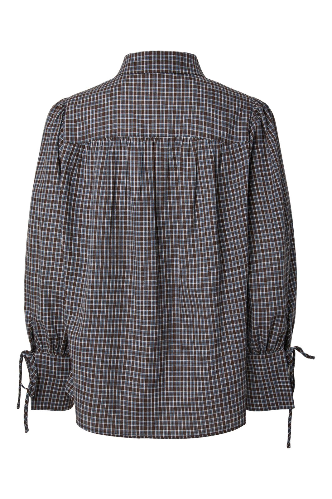 Pieces - Pcjune Ls Pleated Detail Shirt Wnv - 5162473 Cashmere Blue Hot Fudge