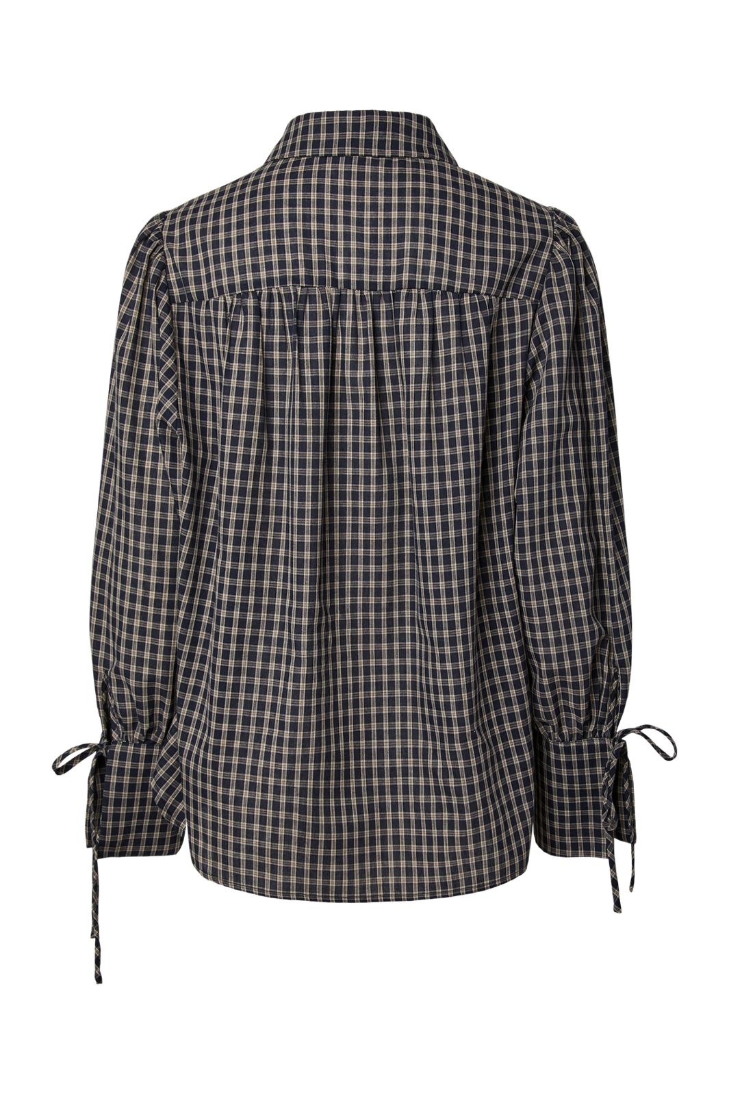 Pieces - Pcjune Ls Pleated Detail Shirt Wnv - 5162474 Maritime Blue Birch